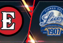 Los Tigres del Licey felicitan a los Leones del Escogido por su campeonato 18 de la Lidom